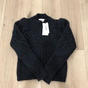 NWT BA&SH navy blue sweater
